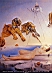 Dali Sueno causado por el vuelo de una abeja alrededor de una granada (1944).gif